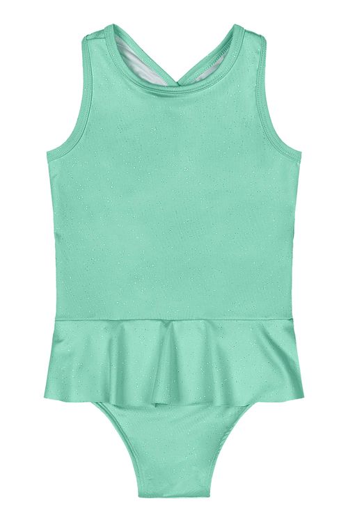 Maiô com Glitter FPS +50 Infantil (Verde) Quimby