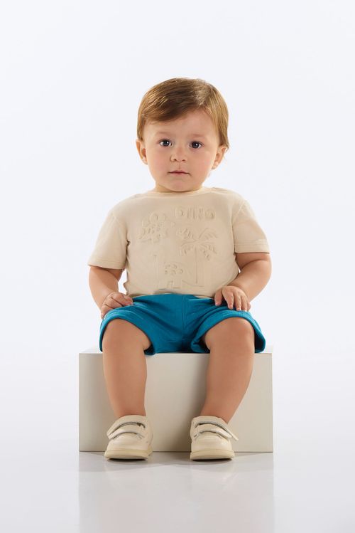 Conjunto Dinossaurinhos para Bebê Menino (Bege) Quimby