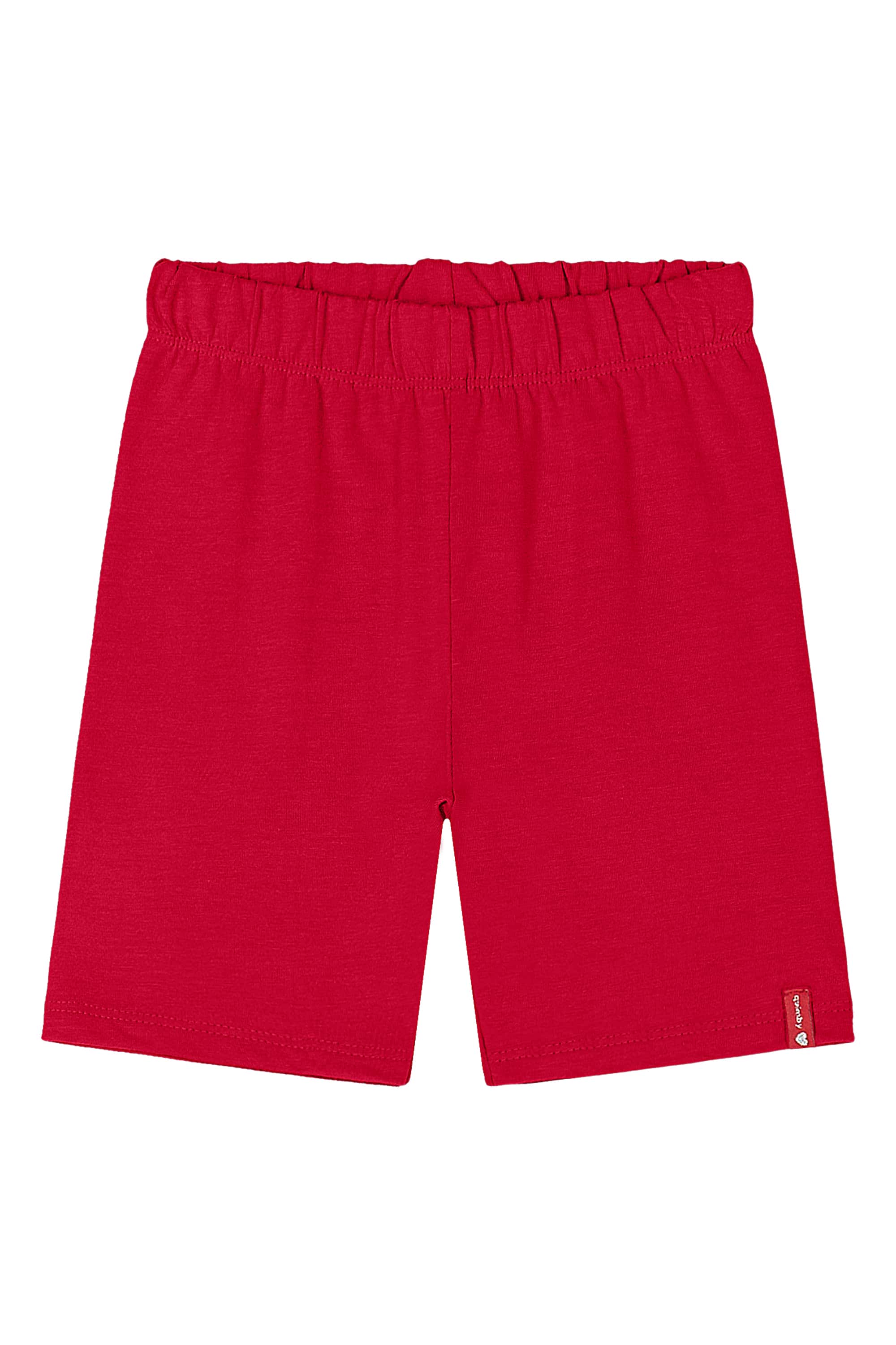 Bermuda Ciclista Básica Infantil Feminina (Vermelho) Quimby