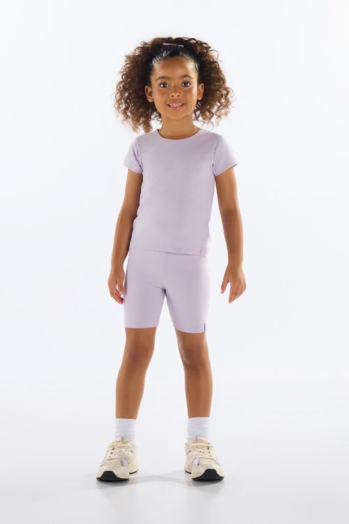 Bermuda Ciclista Básica Infantil Feminina (Roxo) Quimby