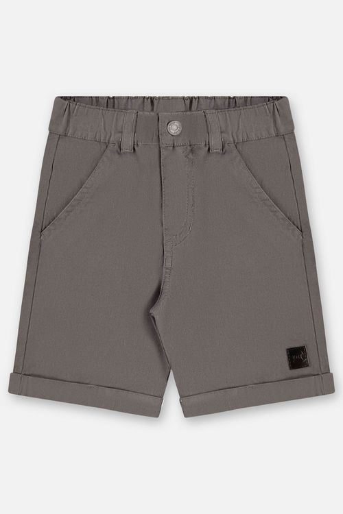 Bermuda Infantil Masculina em Sarja com Elastano (Cinza Escuro) Up Baby