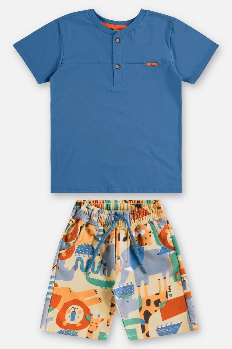 conjunto-infantil-masculino-com-camiseta-e-bermuda-animais-azul-up-baby