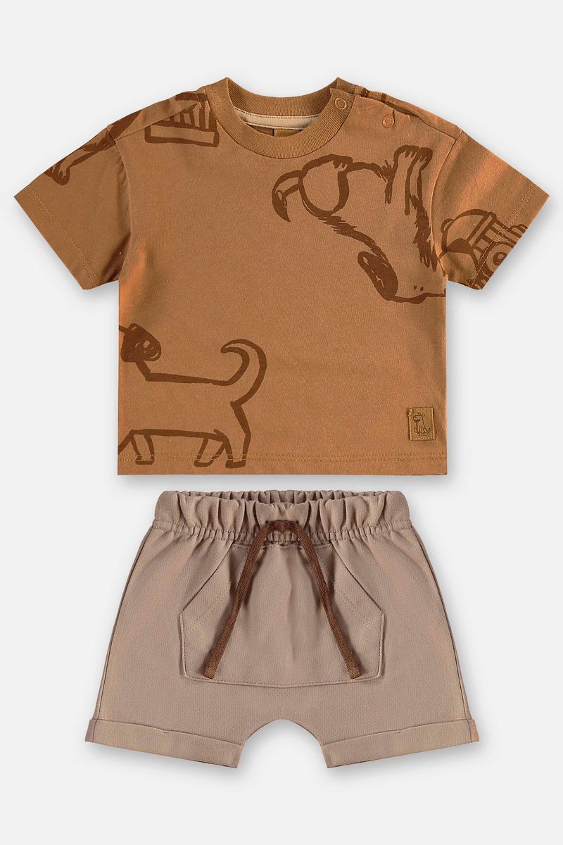 conjunto-com-camiseta-cachorrinho-e-bermuda-para-bebe-menino-marrom-up-baby