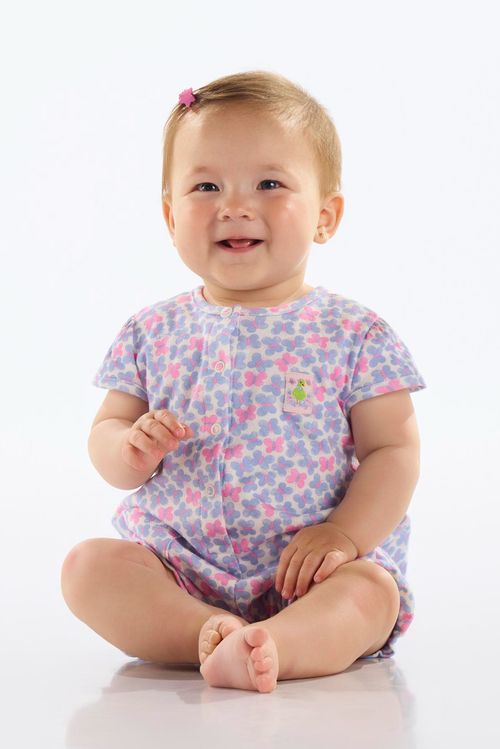 Macaquinho Borboletas para Bebê Menina (Roxo) Up Baby