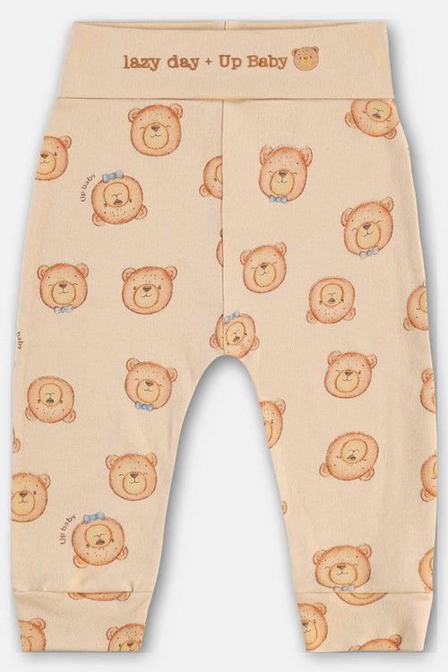 Calça Unissex para Bebê em Suedine Comfy (Bege) Up Baby