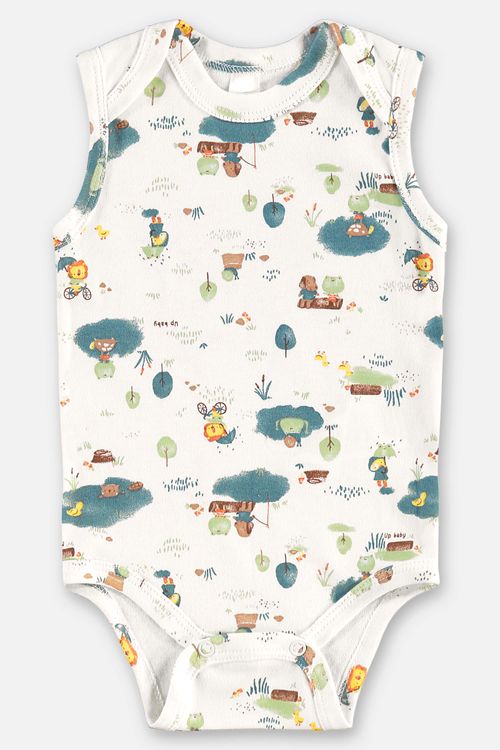 Body Regata em Suedine Essentials para Bebê Menino (Bege) Up Baby