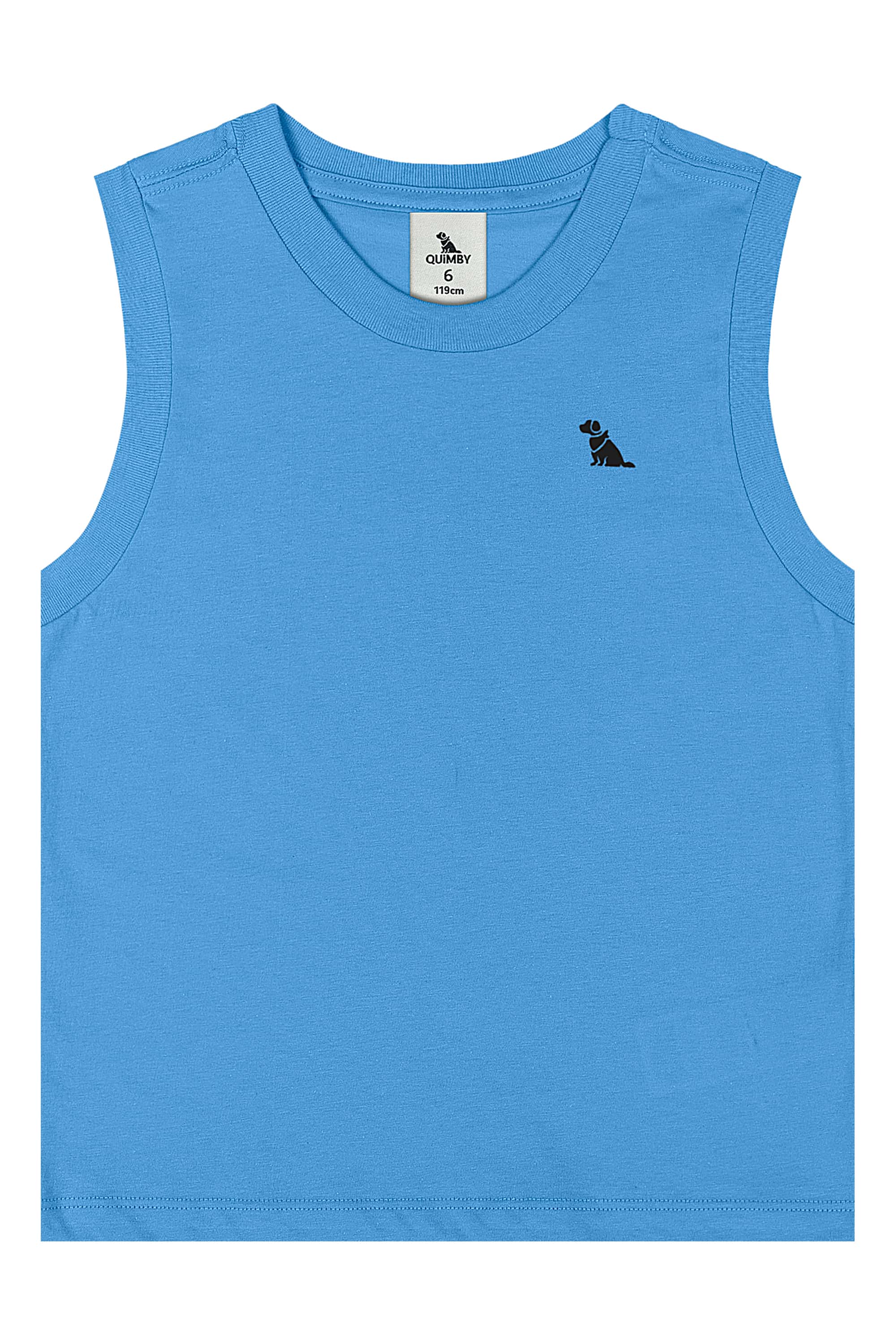 Regata Infantil Masculina em Meia Malha (Azul) Quimby