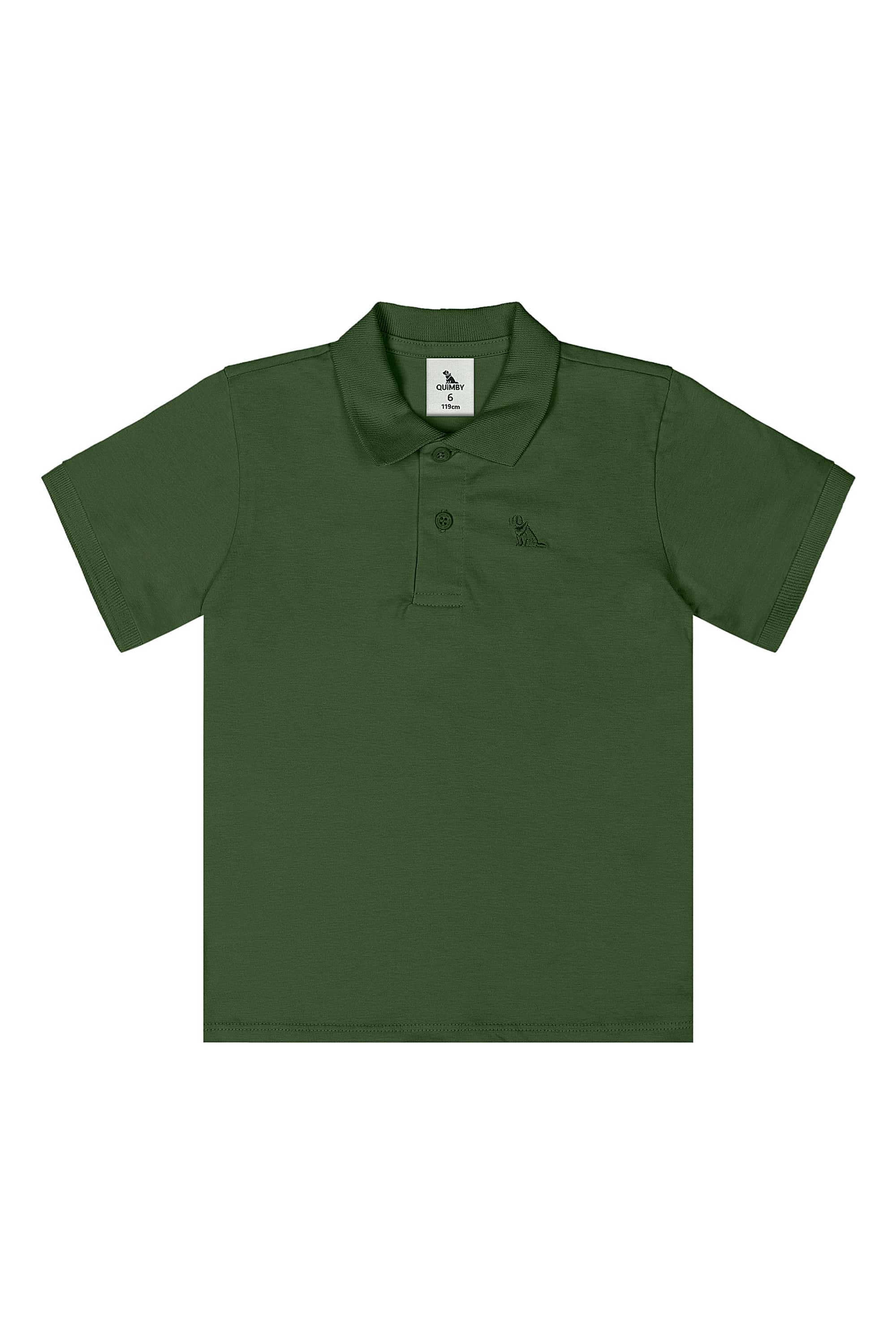 Camisa Polo Infantil Masculina em Meia Malha (Verde) Quimby