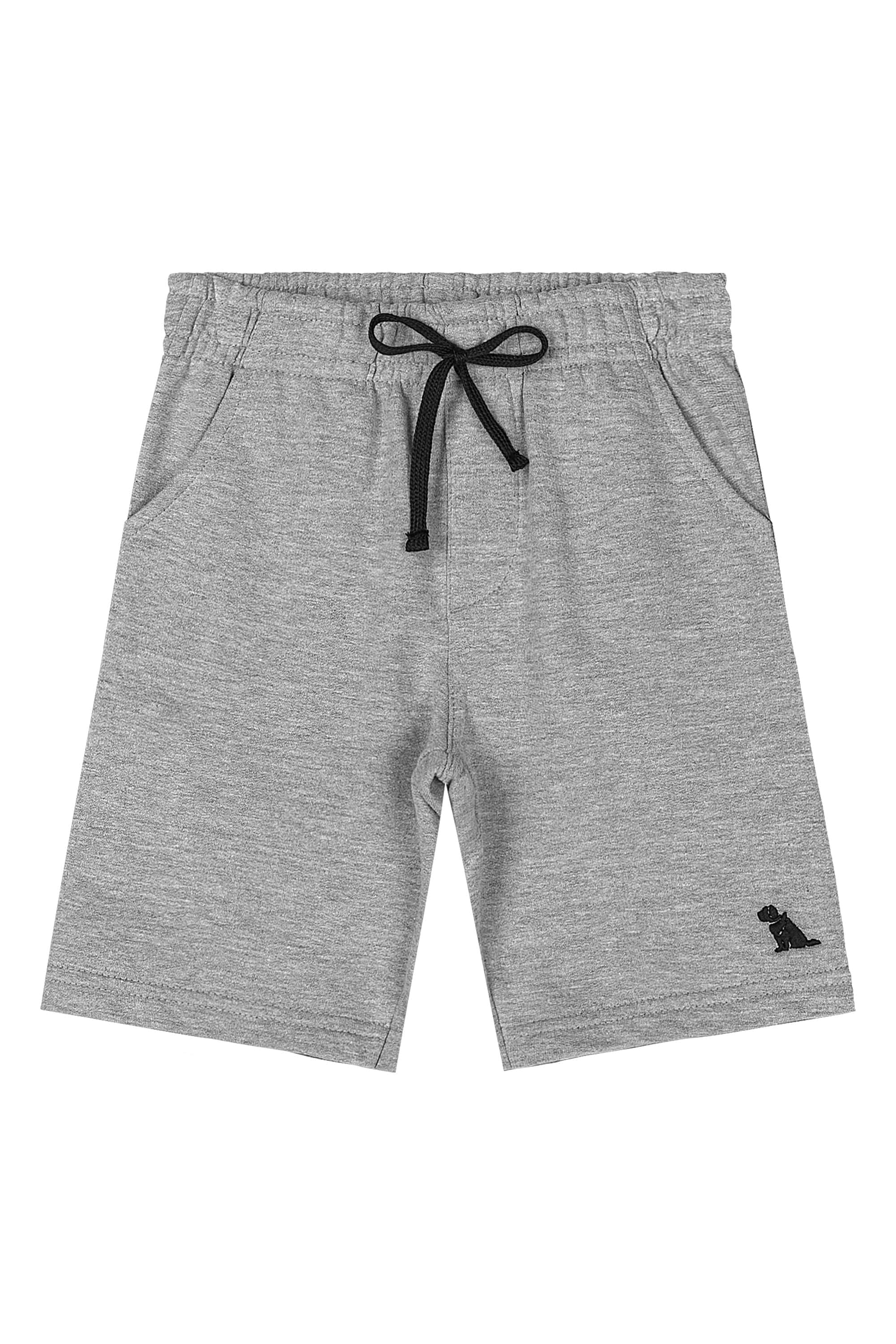 Bermuda Infantil Masculina em Moletom Básico (Cinza) Quimby