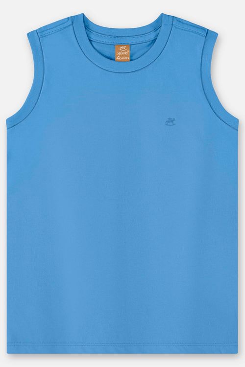 Regata Infantil Masculina em Algodão Básico (Azul Claro) Up Baby
