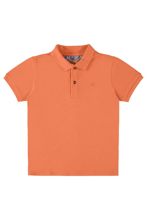 Camisa Polo Básica Infantil para Meninos (Laranja) Up Baby
