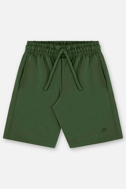Bermuda Infantil Masculina em Moletom Sem Felpa (Verde Escuro) Up Baby