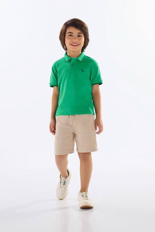 Conjunto Infantil com Polo e Bermuda (Verde) Quimby