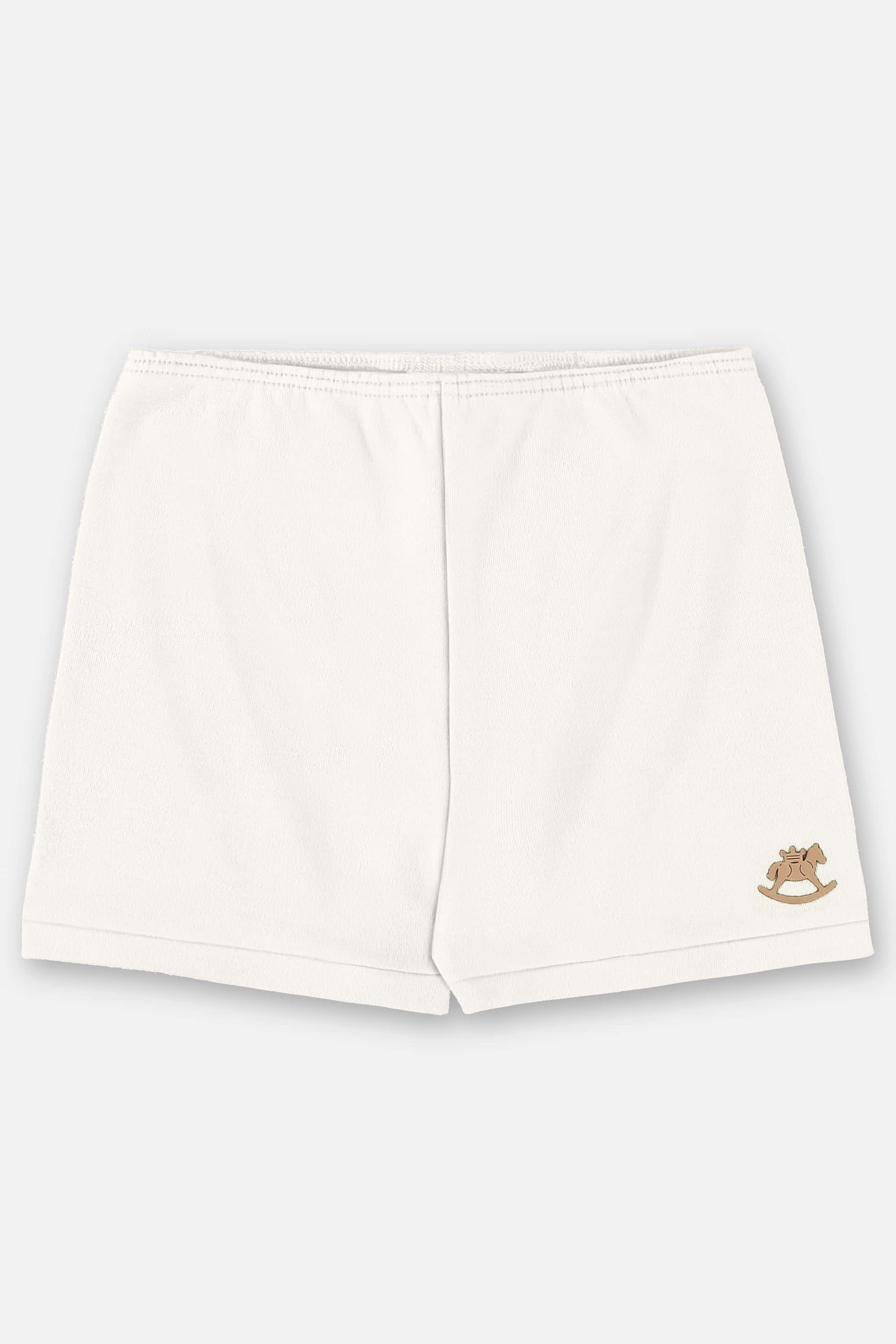 Short Unissex para Bebê em Suedine Essentials (Off White) Up Baby