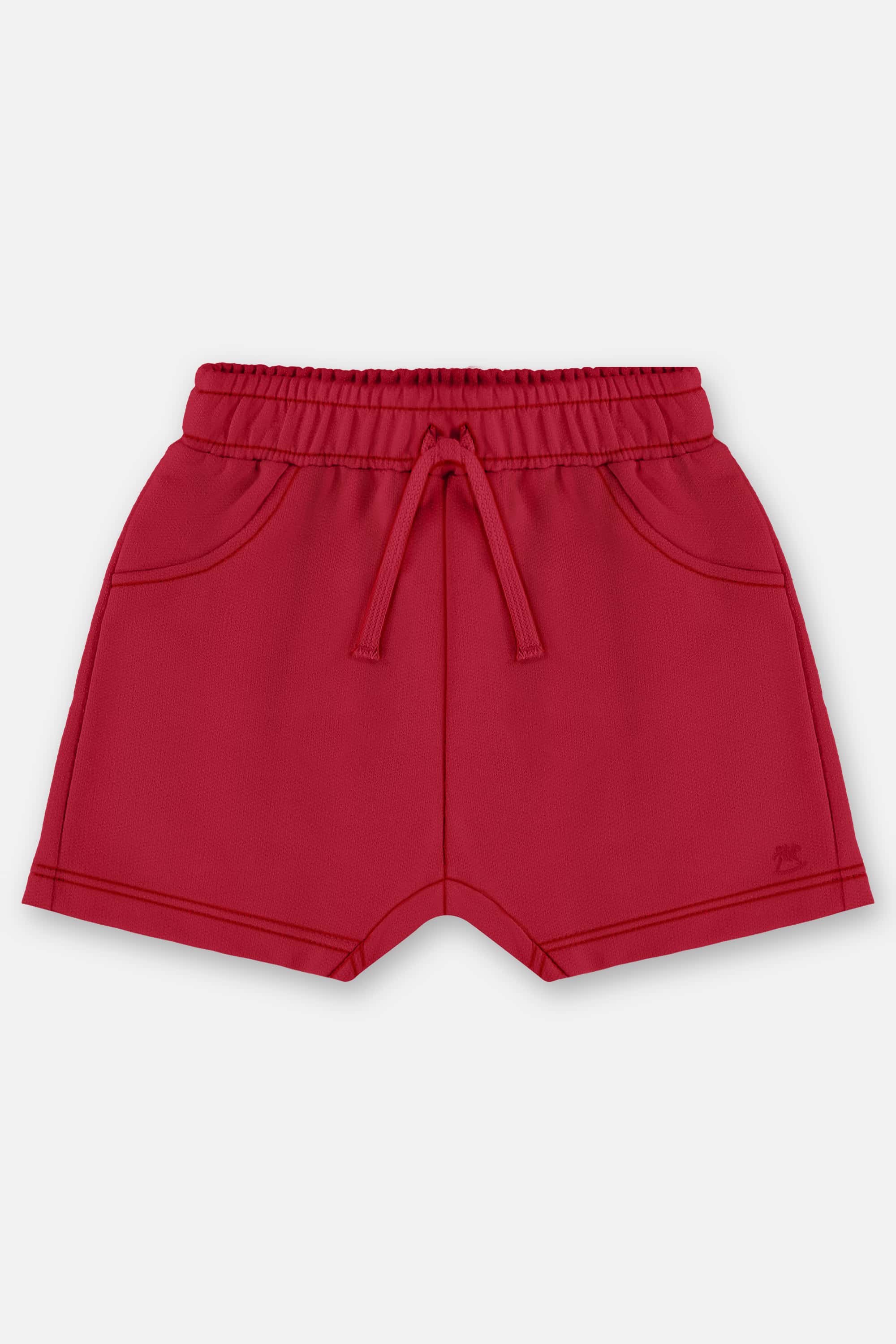 Short em Moletom Sem Felpa para Bebê Menino (Vermelho) Up Baby