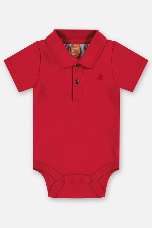 Body Polo em Suedine para Bebê Menino (Vermelho) Up Baby