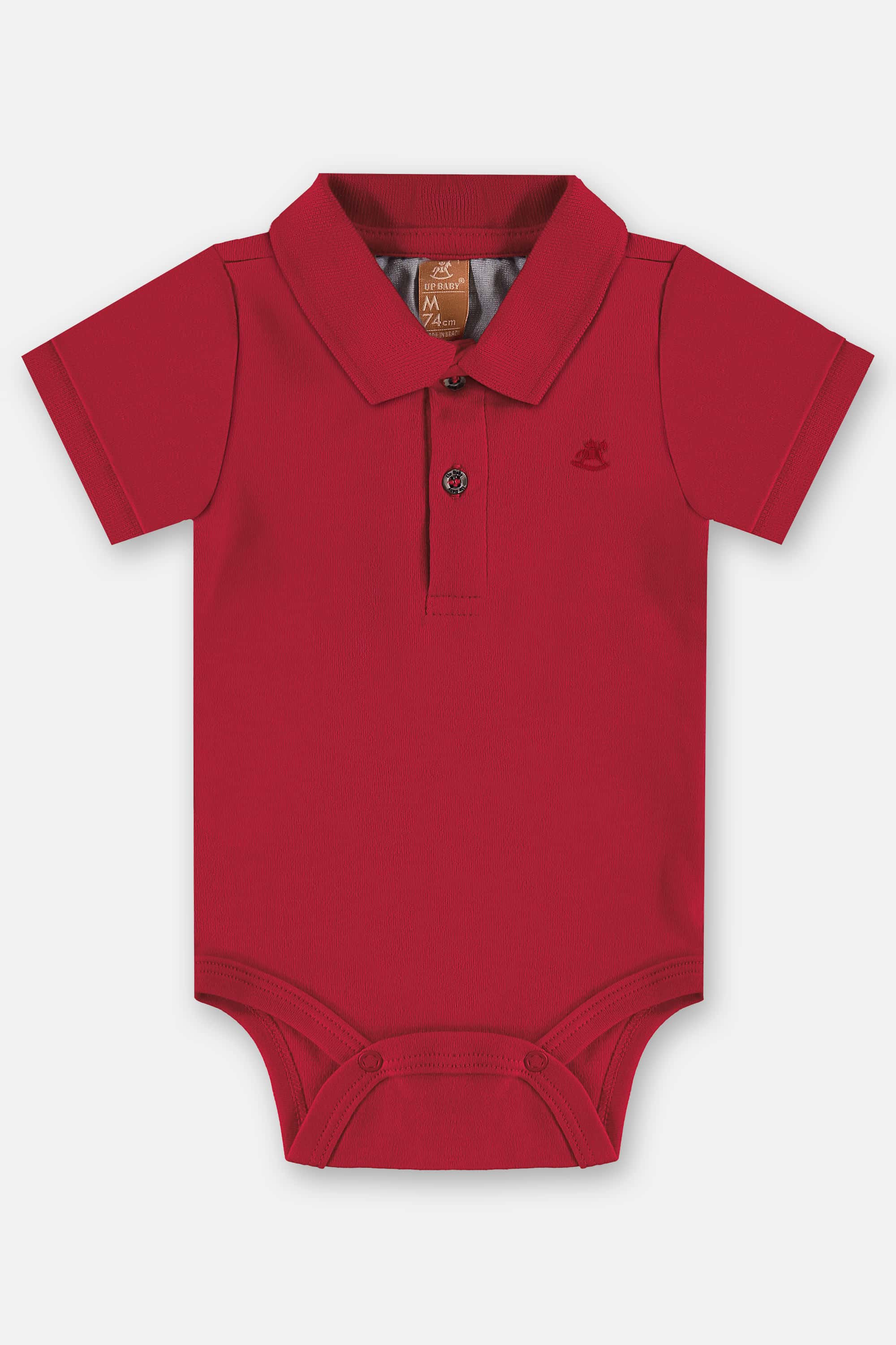 Body Polo em Suedine para Bebê Menino (Vermelho) Up Baby