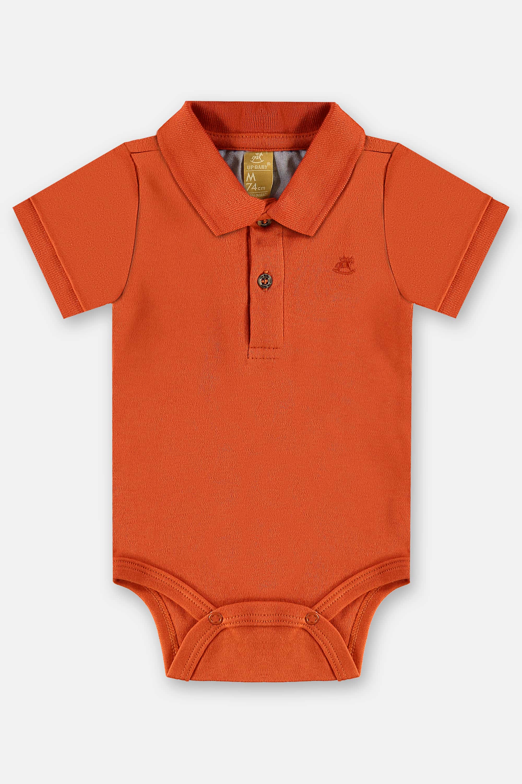Body Polo em Suedine para Bebê Menino (Laranja) Up Baby