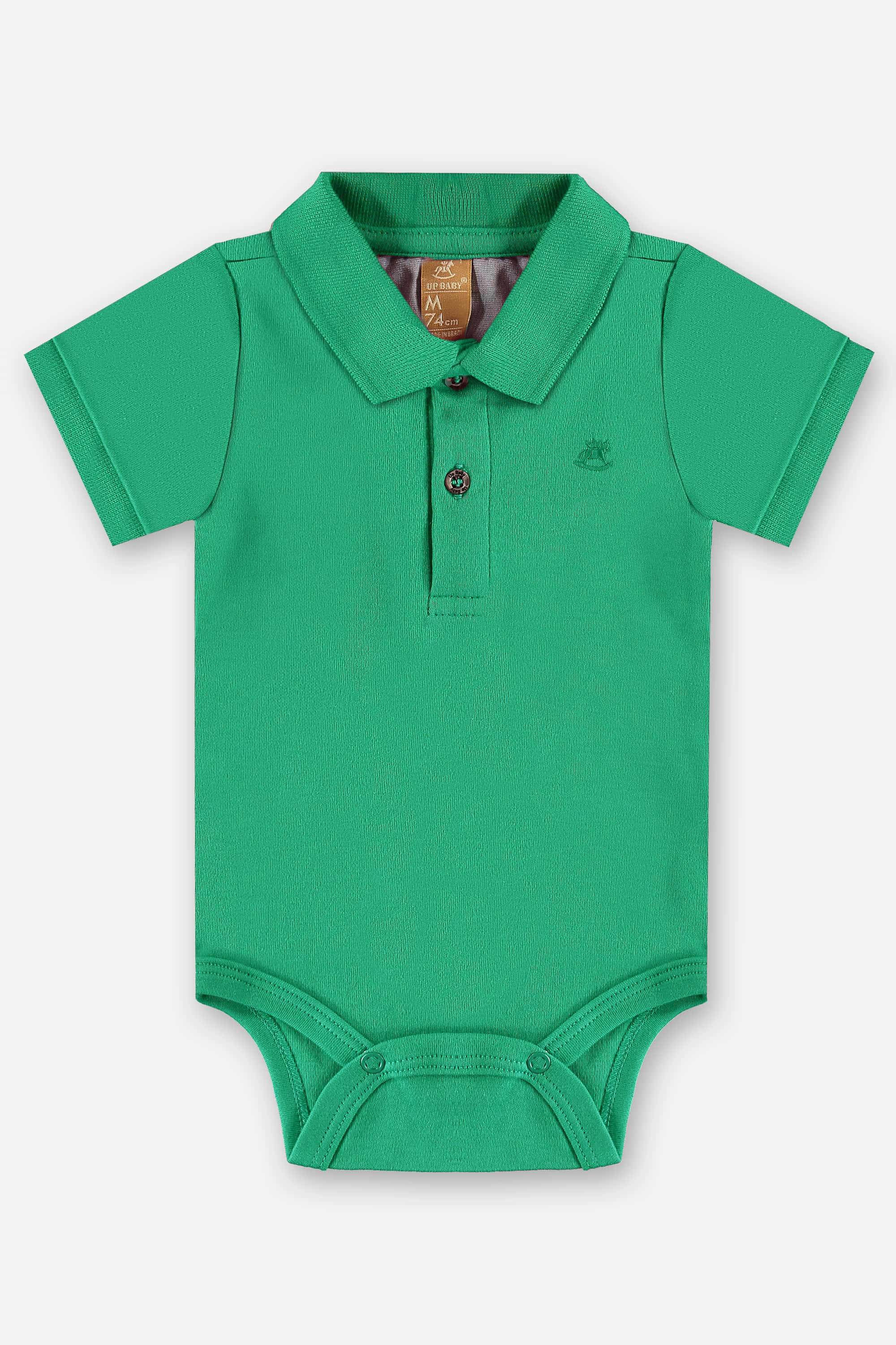 Body Polo em Suedine para Bebê Menino (Verde) Up Baby