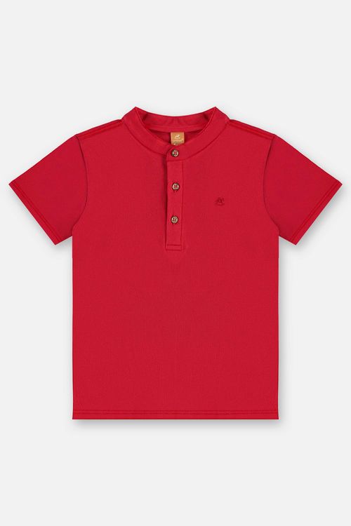 Camiseta Infantil Masculina em Algodão e Elastano (Vermelho) Up Baby