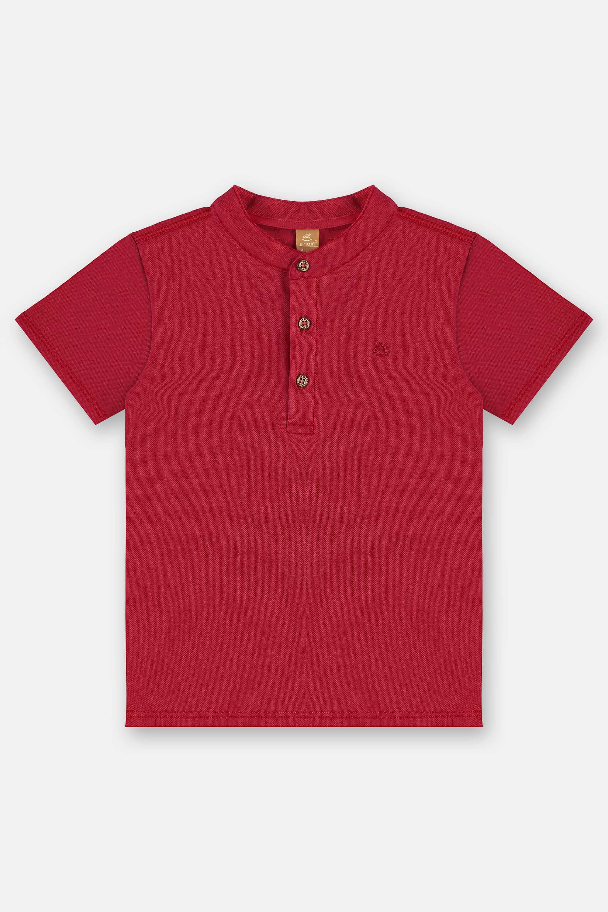 Camiseta Infantil Masculina em Algodão e Elastano (Vermelho) Up Baby