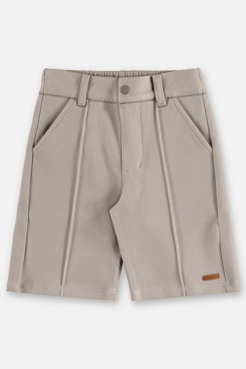 Bermuda Infantil Masculina em Malha Alfaiataria (Cinza) Up Baby