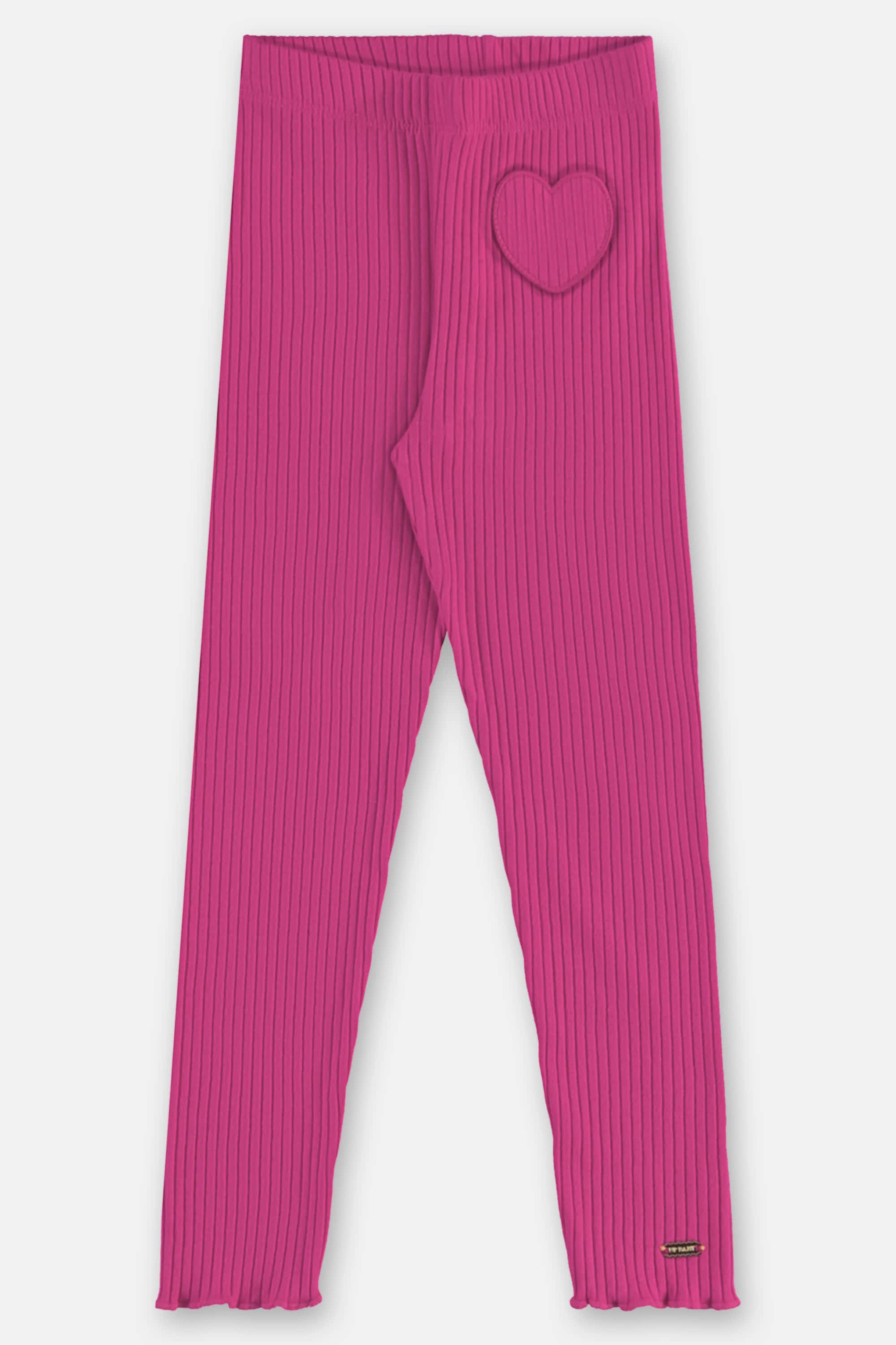 Calça Infantil Feminina em Ribana Canelada (Rosa) Up Baby