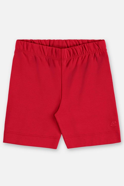 Bermuda Ciclista Infantil Feminina em Cotton (Vermelho) Up Baby