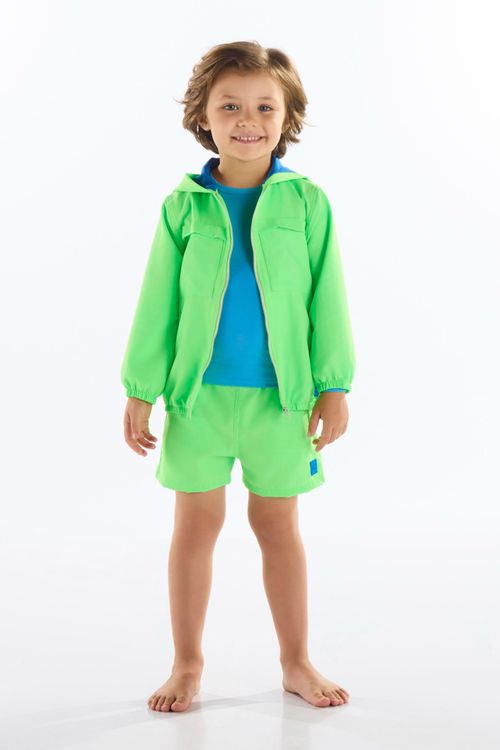 Jaqueta Corta Vento Infantil Masculina (Verde) Up Baby