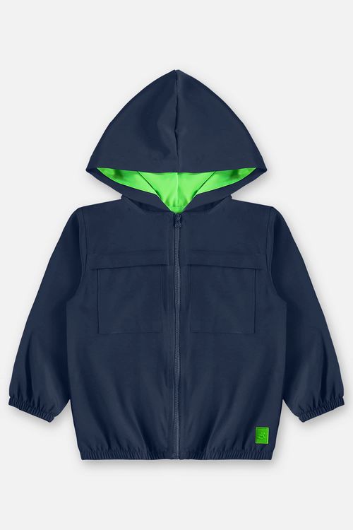 Jaqueta Corta Vento Infantil Masculina (Azul Marinho) Up Baby
