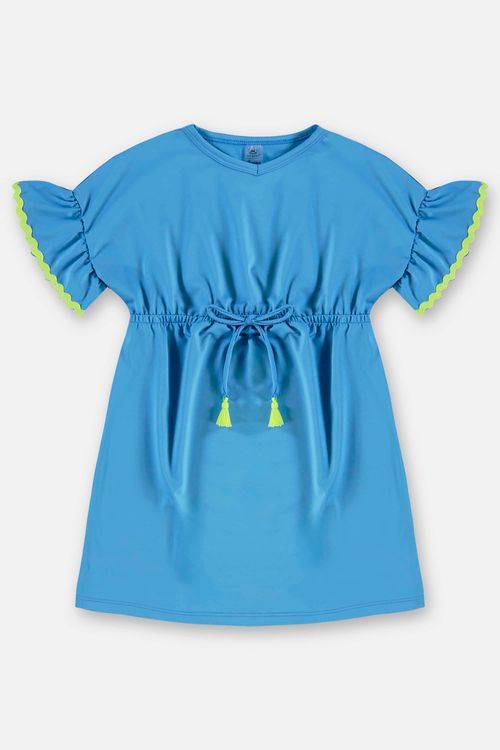 Saída de Praia Infantil em Poliéster FPS +50 (Azul) Up Baby