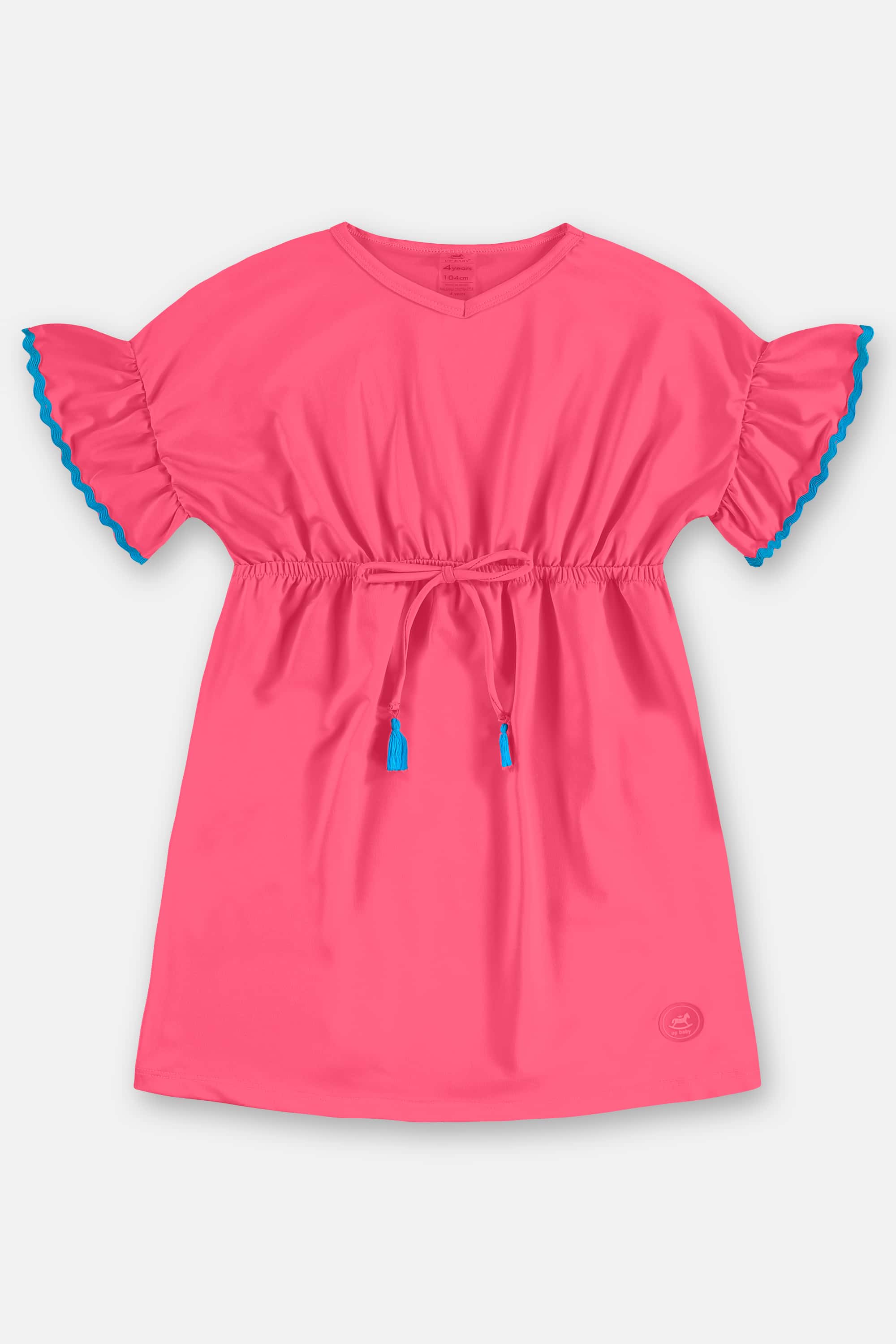 Saída de Praia Infantil em Poliéster FPS +50 (Rosa Pink) Up Baby