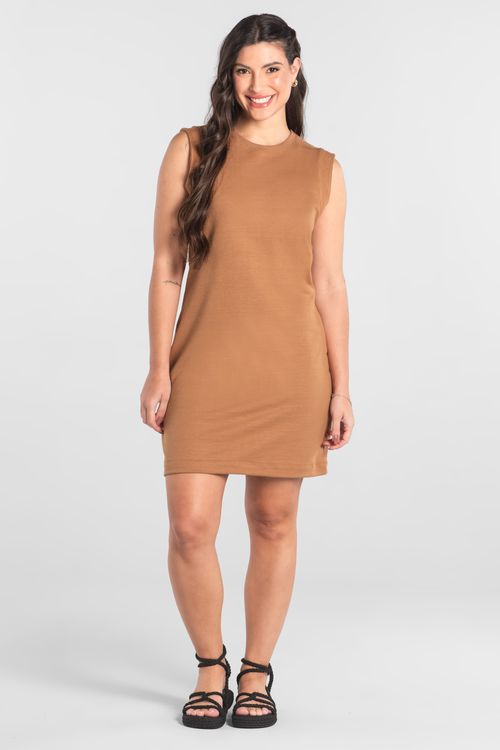 Vestido Adulto em Moletinho Flamê (Marrom) Just Basic
