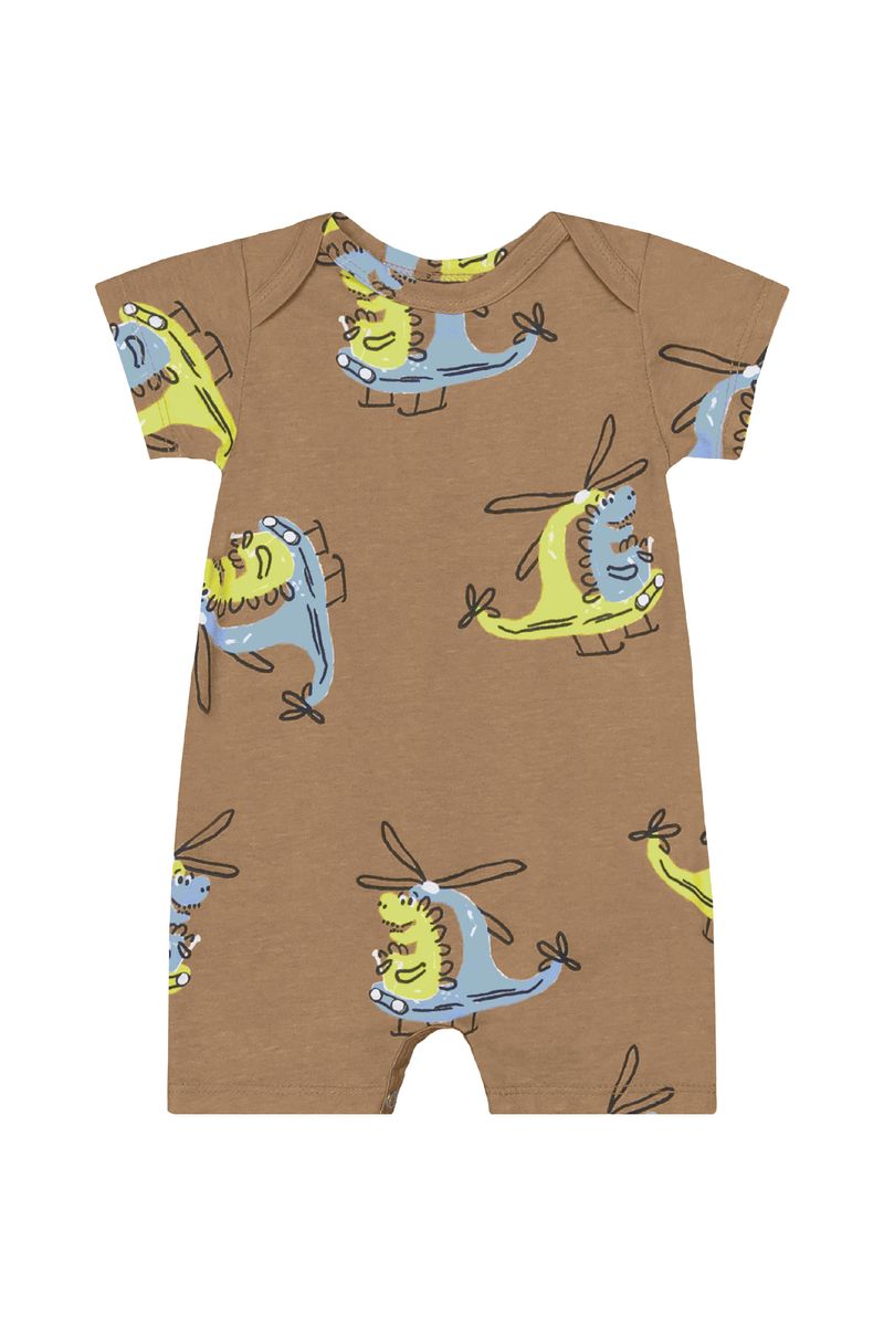 Macaquinho Pijama para Bebê Menino (Marrom) Guloseima