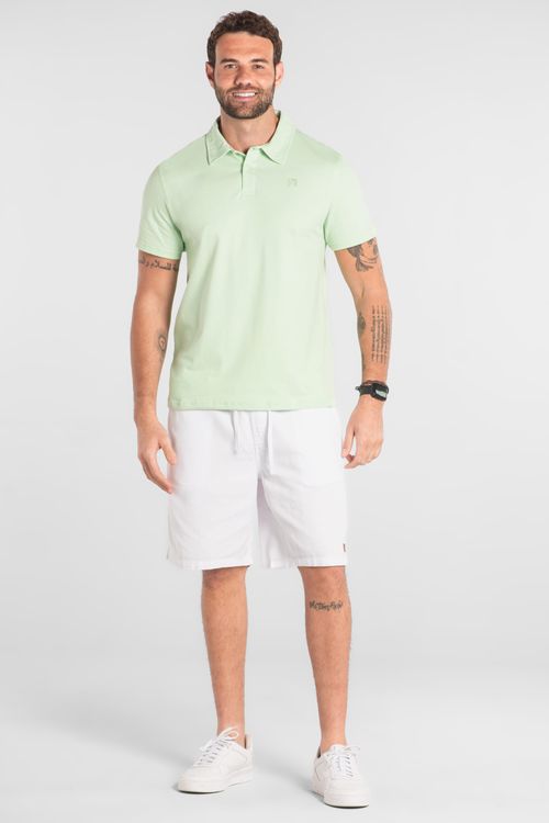 Camisa Polo Masculina Piquet com Elastano (Verde) The Philippines