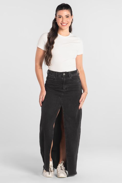 Blusa Feminina Adulto em Ribana Canelada (Off White) Just Basic