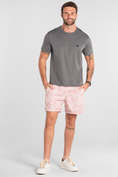 Camiseta Básica Masculina em Meia Malha (Cinza Escuro) The Philippines