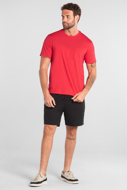 Camiseta Masculina em Meia Malha (Vermelho) Just Basic