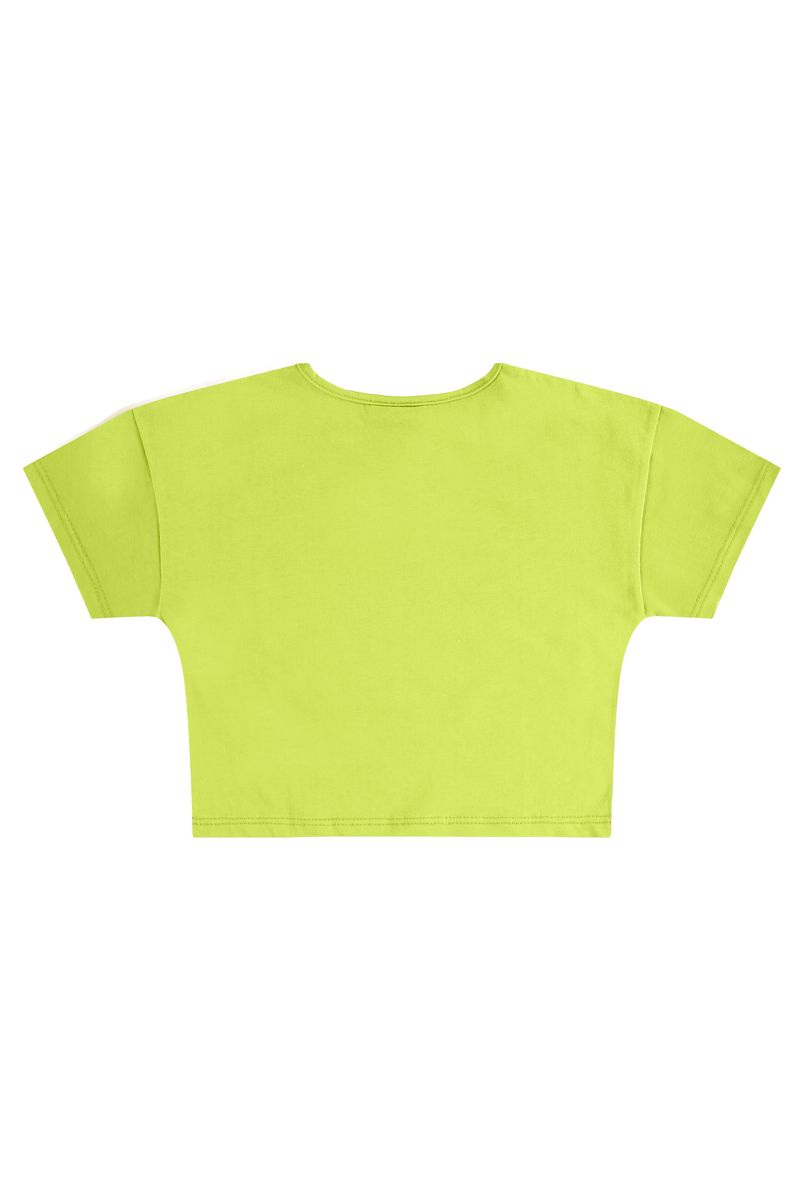 Conjunto Infantil para Menina com Blusa e Shorts Amarelo