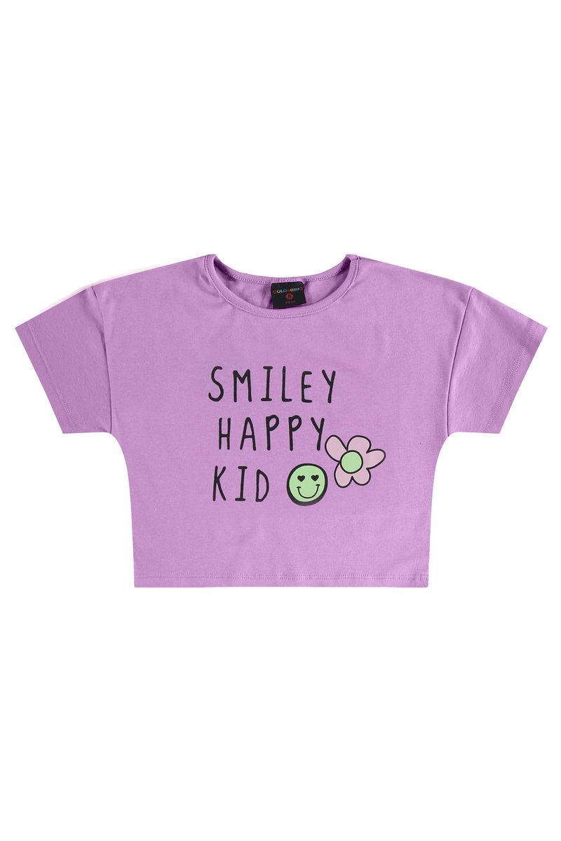 Conjunto Infantil com Blusa e Short-Saia Lilas