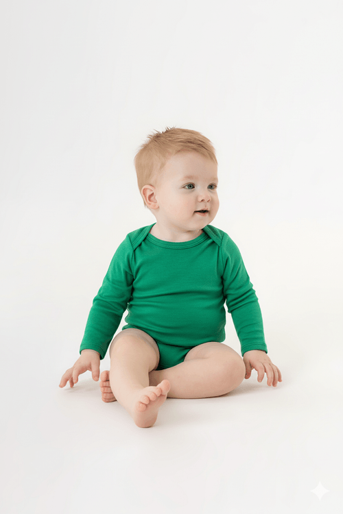 Body Unissex para Bebê em Suedine (Verde) Guloseima