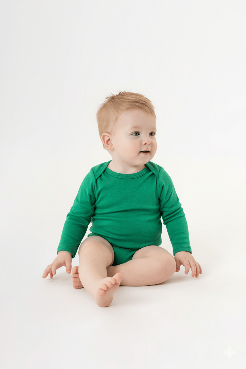 Body Unissex para Bebê em Suedine (Verde) Guloseima