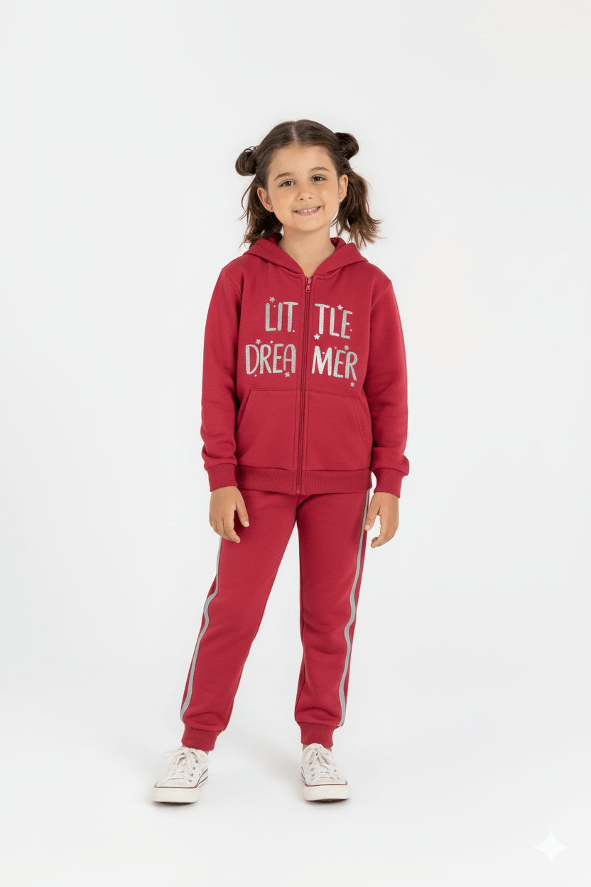 Conjunto Jaqueta e Calça Infantil Menina (Vermelho) Guloseima