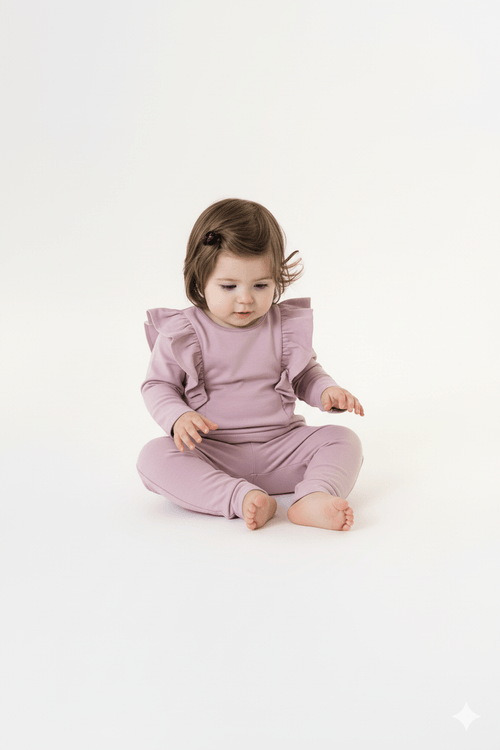 Conjunto para Bebê Menina em Molecotton (Rosa) Guloseima