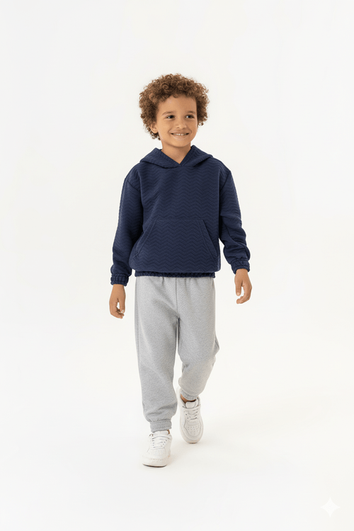 Conjunto Infantil Masculino Blusão e Calça (Azul Marinho) Guloseima