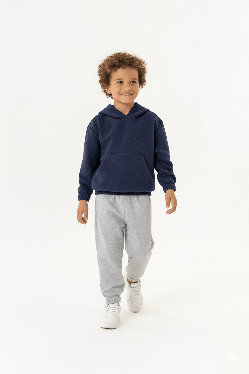 Conjunto Infantil Masculino Blusão e Calça (Azul Marinho) Guloseima