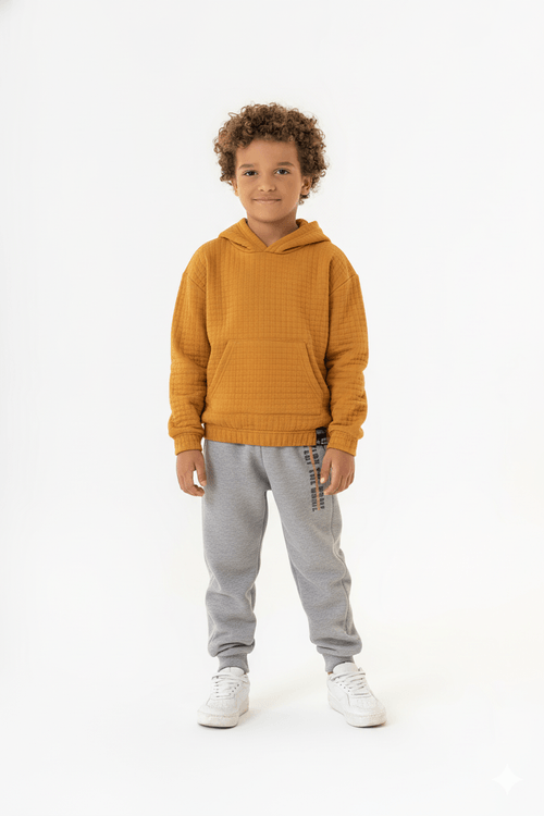 Conjunto Infantil Masculino com Blusão e Calça (Marrom) Guloseima