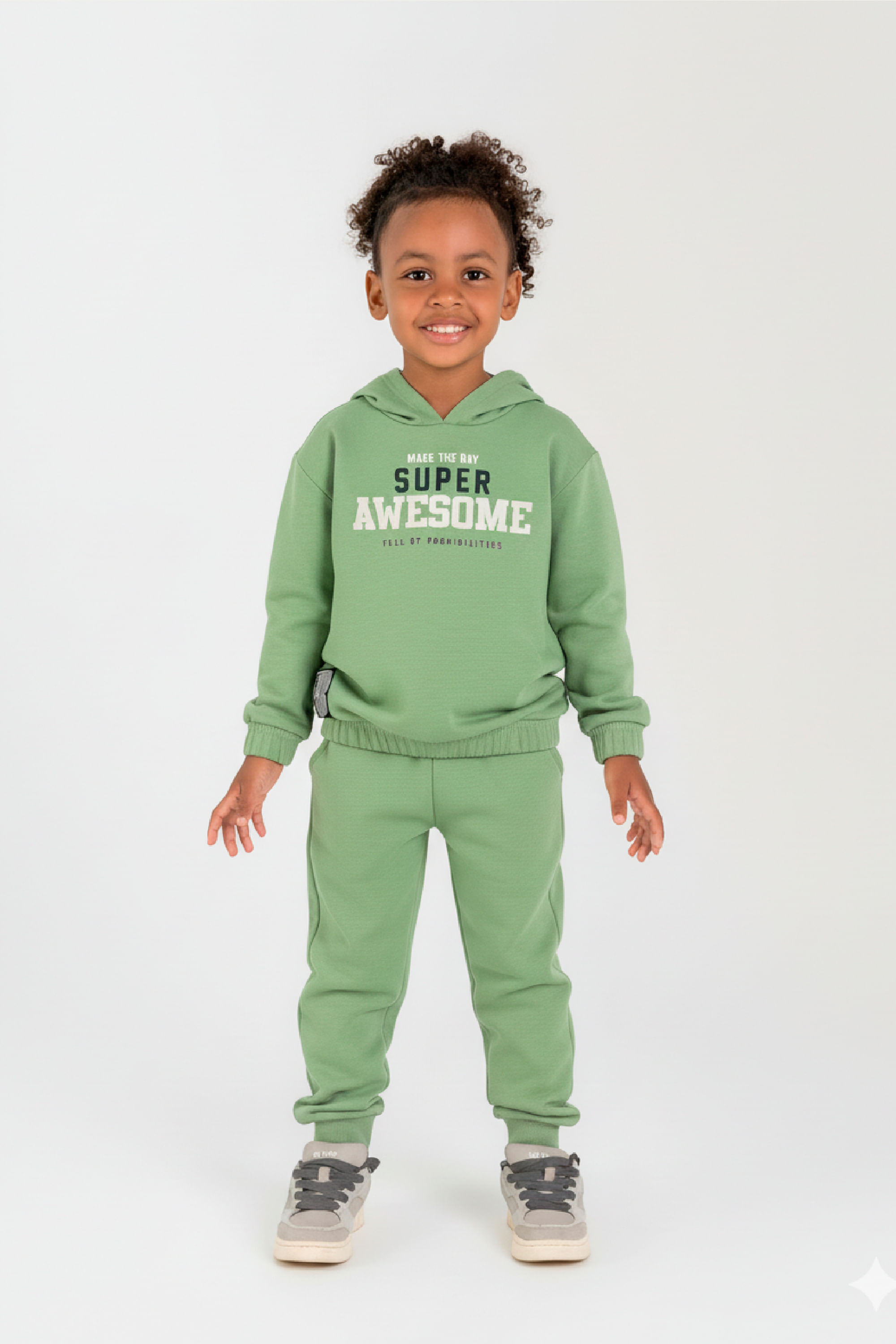 Conjunto Blusão e Calça Infantil Masculino (Verde) Guloseima