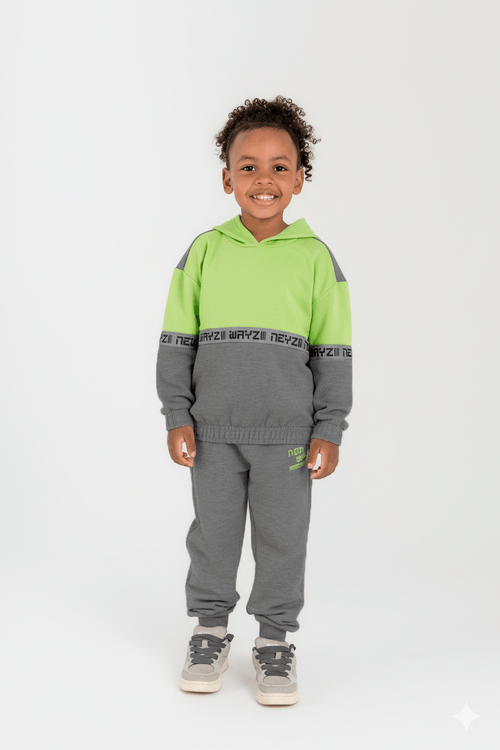 Conjunto Blusão e Calça Infantil Menino (Verde Claro) Guloseima