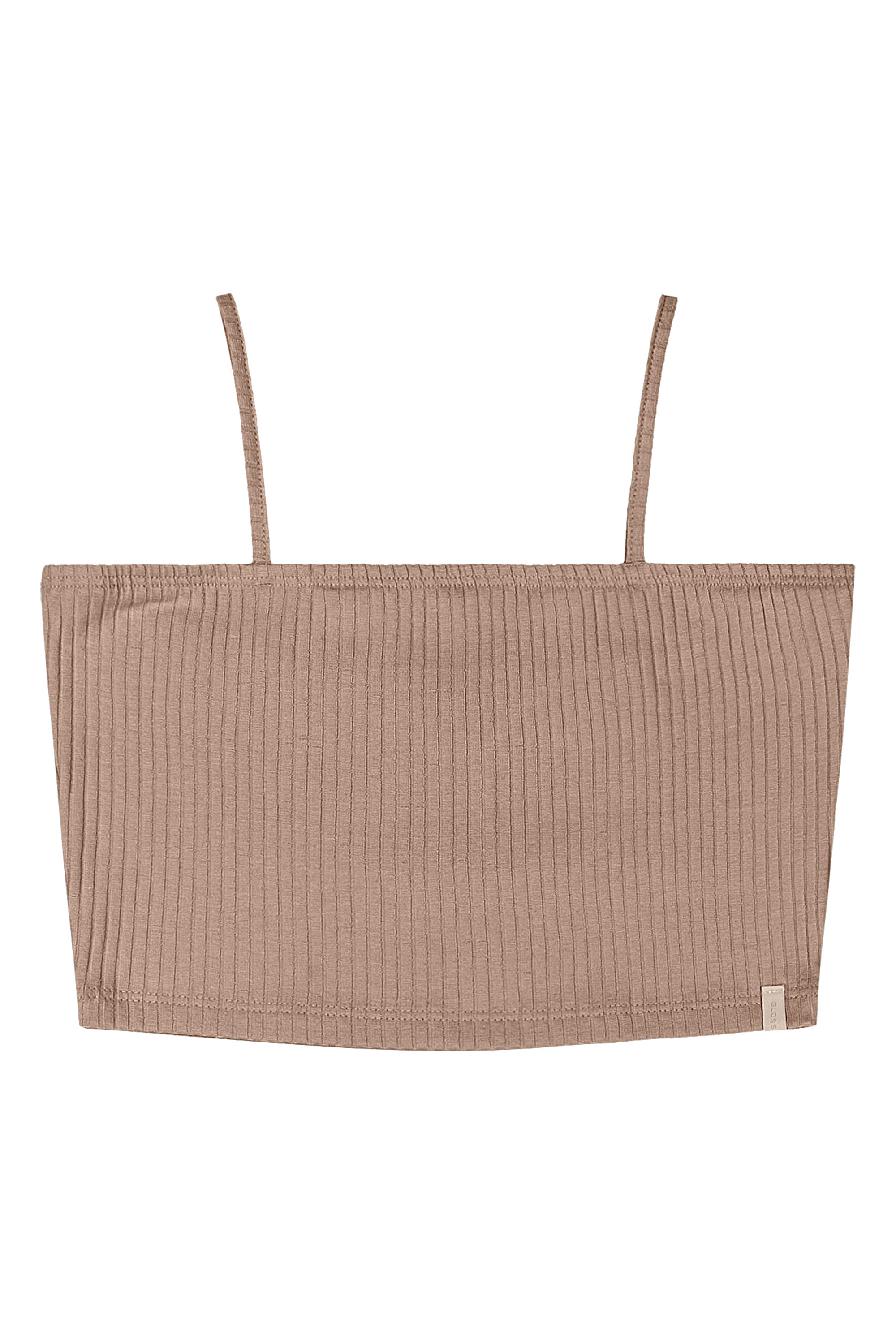 Top em Ribana Canelada Juvenil (Marrom) Gloss